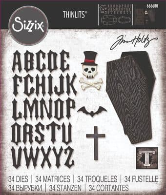 666680 - Sizzix® Thinlits® Die Set 34PK  Vault Coffin Box by Tim Holtz