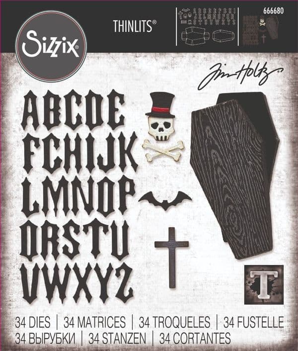666680 - Sizzix® Thinlits® Die Set 34PK – Vault Coffin Box by Tim Holtz