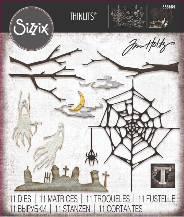 666684 - Sizzix® Thinlits® Die Set 11PK – Vault Fright Night by Tim Holtz