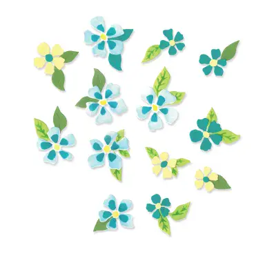 666689 Sizzix® Thinlits® Die Set 10PK  Painterly Blooms & Background by Eileen Hull