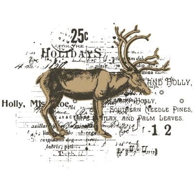 666713 Sizzix™ Clear Stamp w/Framelit Die - Reindeer Mix Cluster by 49 and Market