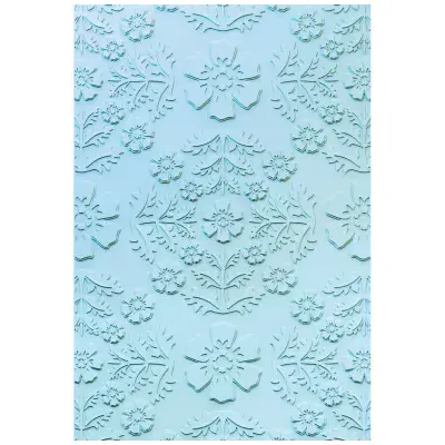 666765 Sizzix® Multi-Level Textured Impressions A5 Embossing Folder - Floral Damask by Eileen Hull