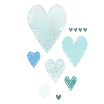 666813 Sizzix® Framelits 13PK Die Set - Stitched Hearts by Eileen Hull