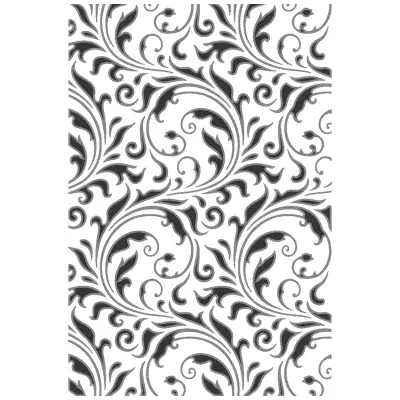 666868 Sizzix® Multi-Level Textured Impressions Embossing Folder - Vault Flourish by Tim Holtz
