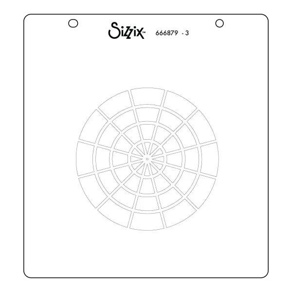 666879 Sizzix Layered Stencil 3PK - Colour Wheel by Eileen Hull