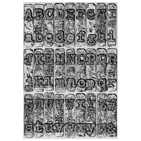 666885 Sizzix® 3-D Texture Fades Embossing Folder - Typewriter Large/A5 by Tim Holtz