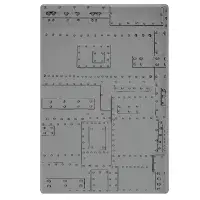 666887 Sizzix® 3-D Texture Fades Embossing Folder - Foundry Large/A5 by Tim Holtz