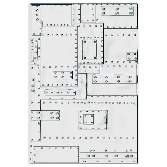666887 Sizzix® 3-D Texture Fades Embossing Folder - Foundry Large/A5 by Tim Holtz