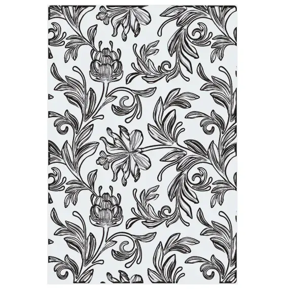666888 Sizzix® 3-D Texture Fades Embossing Folder - Botanical Large/A5 by Tim Holtz