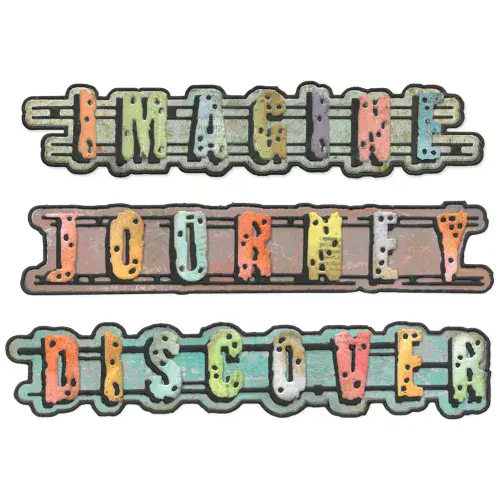 666905 - Sizzix® Thinlits® Die 28PK - Word Wafers #1 by Seth Apter
