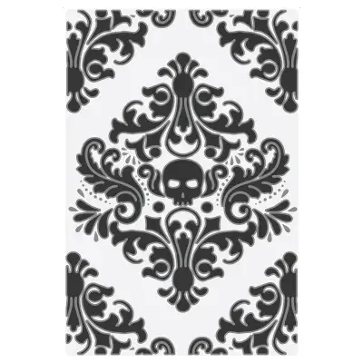 666912 - Sizzix Multi level Texture Fades A6 Embossing Folder Vault Skull by Tim Holtz