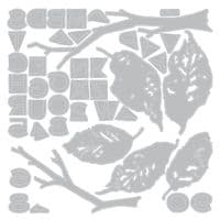 666914  - Sizzix Thinlits Die Set 43PK Vault Leaves + Sticks by Tim Holtz