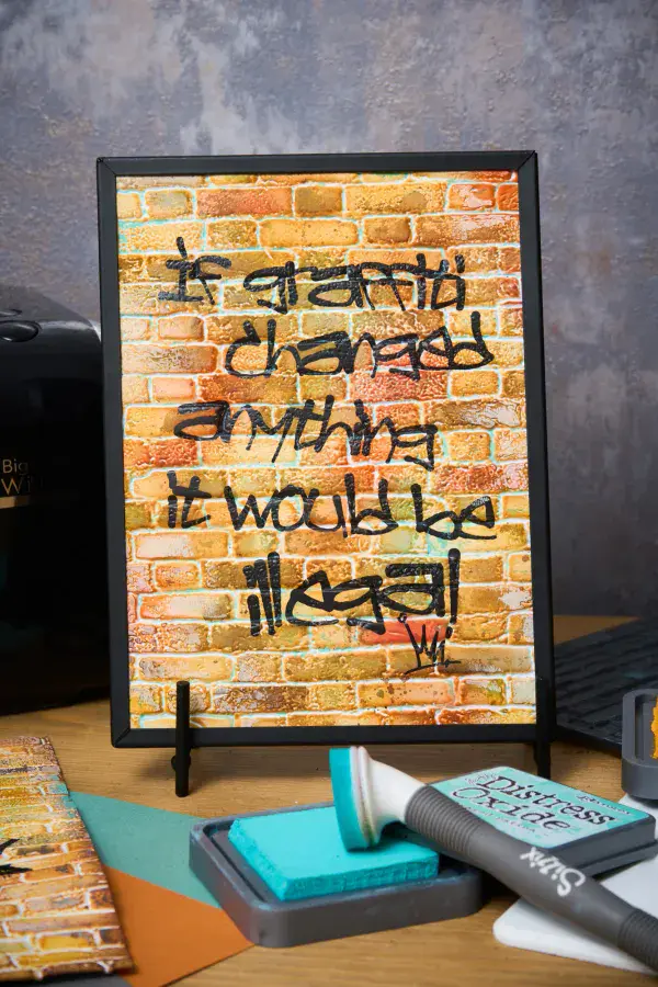 666958 Sizzix® 3-D Texture Fades Embossing Folder - Brickwork Large/A5 by Tim Holtz