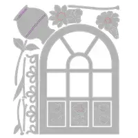666979 Sizzix       ® Thinlits 13PK Die Set Windowsill Flowers and Vase by Eileen Hull