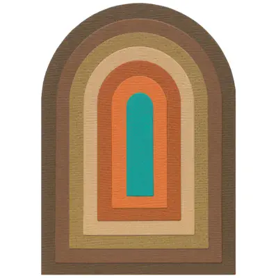 666980 Sizzix       ® Framelits 7PK Die Set Tunnel Arches by Eileen Hull