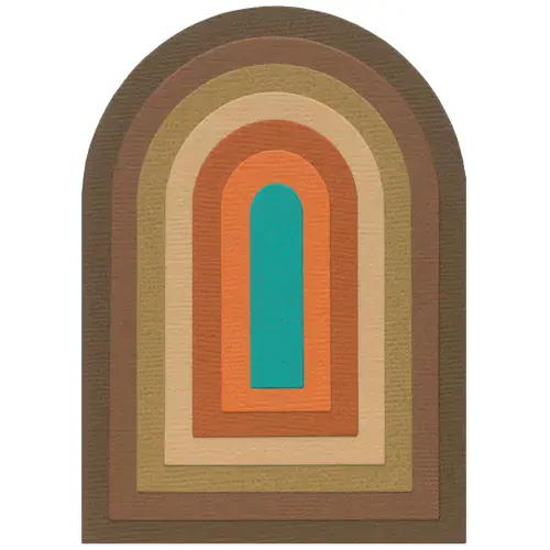666980 Sizzix​​​​​​​® Framelits 7PK Die Set Tunnel Arches by Eileen Hull
