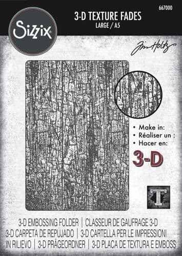 667000 Sizzix® 3-D Texture Fades Embossing Folder - Cracked Large/A5 by Tim Holtz