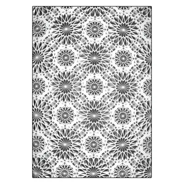 667001 Sizzix® 3-D Texture Fades Embossing Folder - Kaleidoscope Large/A5 by Tim Holtz