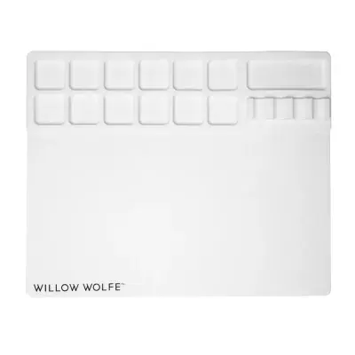 667034 Sizzix™ Studio Media Mat With Palette & Brush Holder by Willow Wolfe