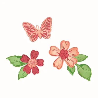 667063 -Sizzix Sizzix Clear Stamps Set 19PK w/9PK Framelits - Sweet Sprigs by 49 & Market