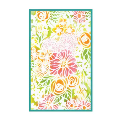 667071 -Sizzix A5 Stencil 4PK Buildables Botanicals #1 by Vicki Boutin