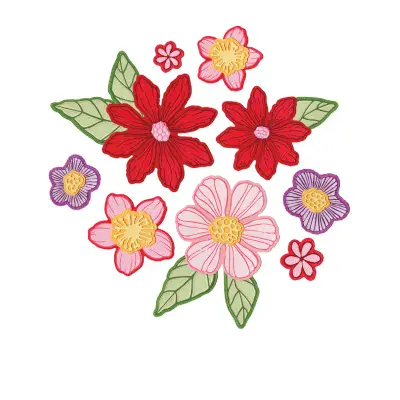 667074 -Sizzix Clear Stamps Set 16PK w/35PK Framelits Die Set - Floral Layers #1 by Vicki Boutin