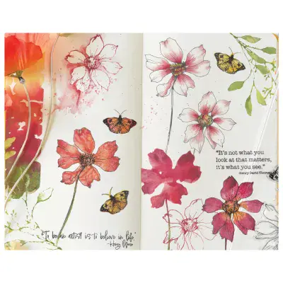 667095 Sizzix™ Studio 5x8 Clear Stamp Set 11PK - Wild Blooms by Willow Wolfe