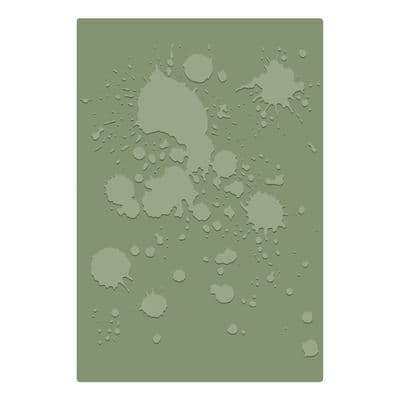667246 -  Sizzix 2D Texture Fades A5 Embossing Folder Vault Ink Splats by Tim Holtz