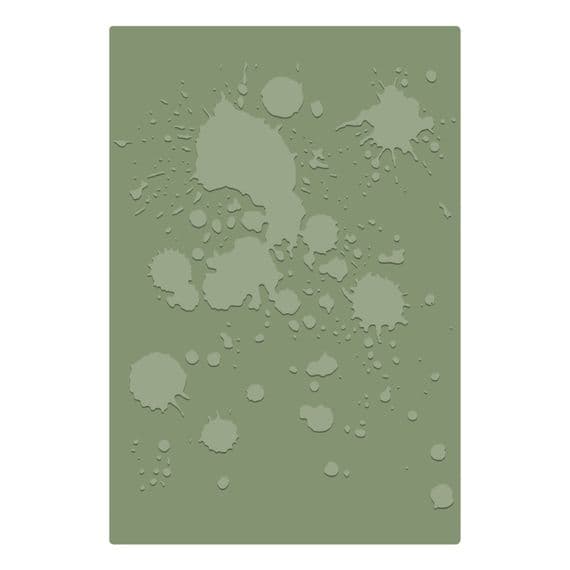 667246 -  Sizzix 2D Texture Fades A5 Embossing Folder Vault Ink Splats by Tim Holtz
