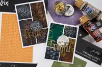 667247 – Sizzix 2D Texture Fades A5 Embossing Folder Vault Cobweb by Tim Holtz
