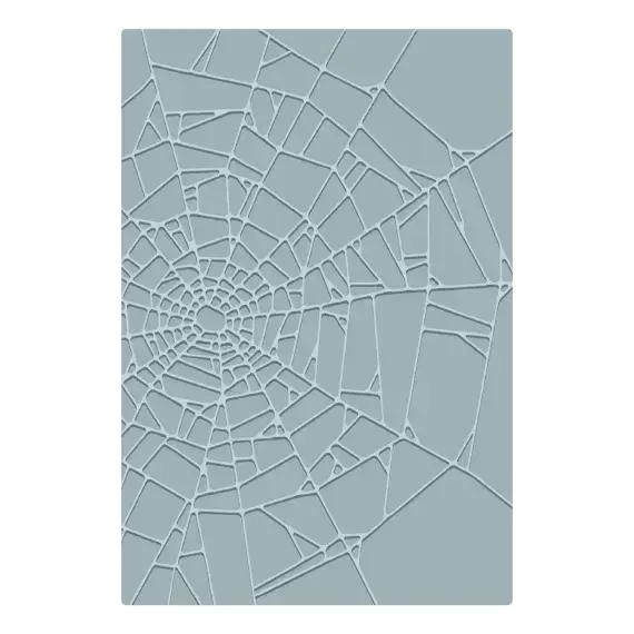 667247 – Sizzix 2D Texture Fades A5 Embossing Folder Vault Cobweb by Tim Holtz