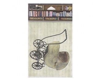 7Gypsies - Architextures - Treasures - Wicker Baby Carriage
