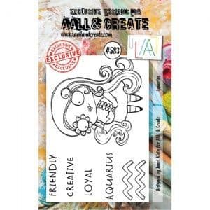 AALL and Create A7 Clear Stamp Set #583 - Aquarius by Janet Klein