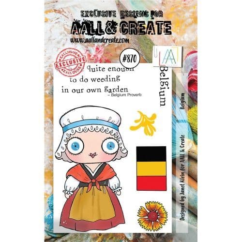 AALL & Create - A7 Stamp #870 - Belgium By Janet Klein