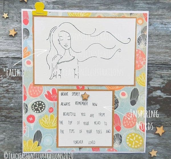 Angels of Love and Light - A6 stamp set - Faith by Tracy Easson