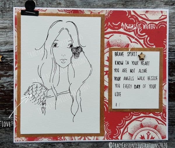 Angels of Love and Light - A6 stamp set - Love by Tracy Easson