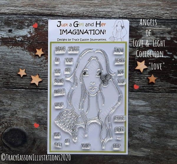 Angels of Love and Light - A6 stamp set - Love by Tracy Easson