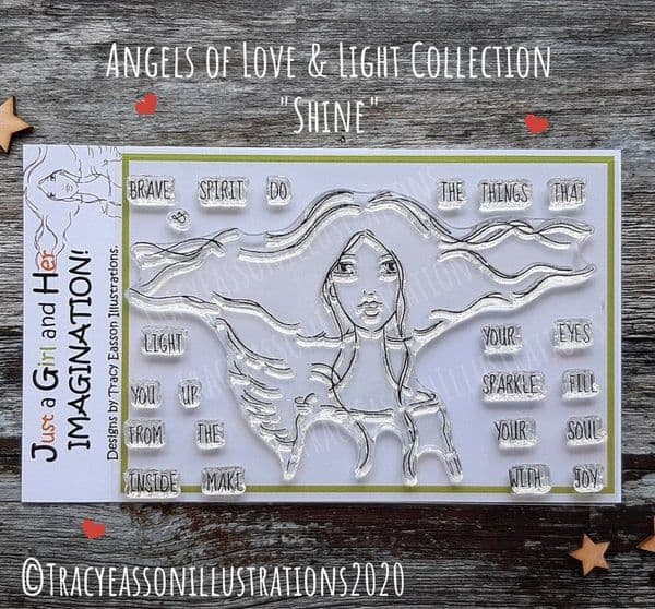 Angels of Love and Light - A6 stamp set - Shine by Tracy Easson