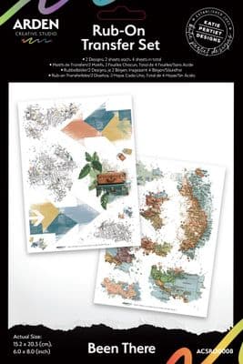 Arden Creative Studio Been There 6in x 8in Rub-On Transfer Set