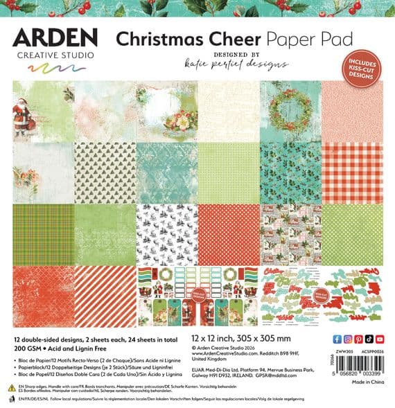 Arden Creative Studio Christmas Cheer 12in x 12in Paper Pad