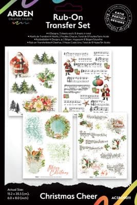 Arden Creative Studio Christmas Cheer 6in x 8in Rub-On Transfer Set