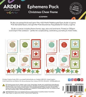 Arden Creative Studio Christmas Cheer Frame Ephemera Pack