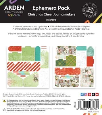 Arden Creative Studio Christmas Cheer Journalmakers Ephemera Pack