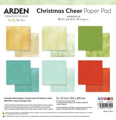 Arden Creative Studio Christmas Cheer Solids 12in x 12in Paper Pad