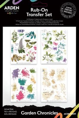 Arden Creative Studio Garden Chronicles 6in x 8in Rub-On Transfer Set