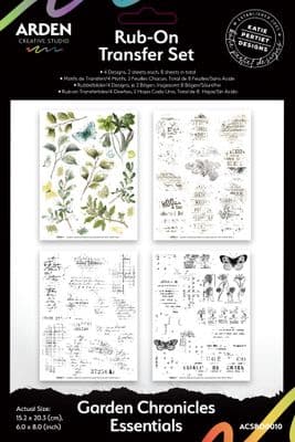 Arden Creative Studio Garden Chronicles Essentials 6in x 8in Rub-On Transfer Set
