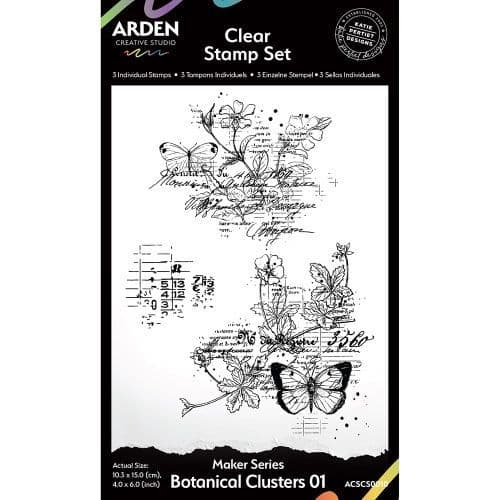 Arden Creative Studio, Katie Pertiet Page Starters Collection Clear Stamp Set Botanical Clusters