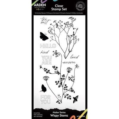 Arden Creative Studio, Katie Pertiet Page Starters Collection Clear Stamp Set Wispy Stems