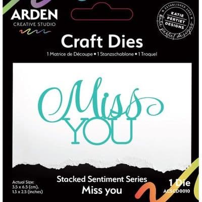 Arden Creative Studio, Katie Pertiet Page Starters Collection Stacked Craft Die - Miss You