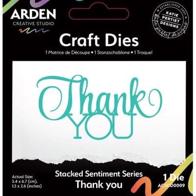 Arden Creative Studio, Katie Pertiet Page Starters Collection Stacked Craft Die - Thank You